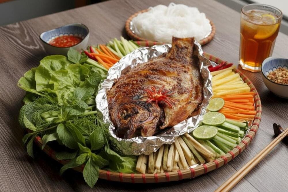 C&aacute; nướng thơm gi&ograve;n